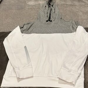 AE Gray and White Hoodie